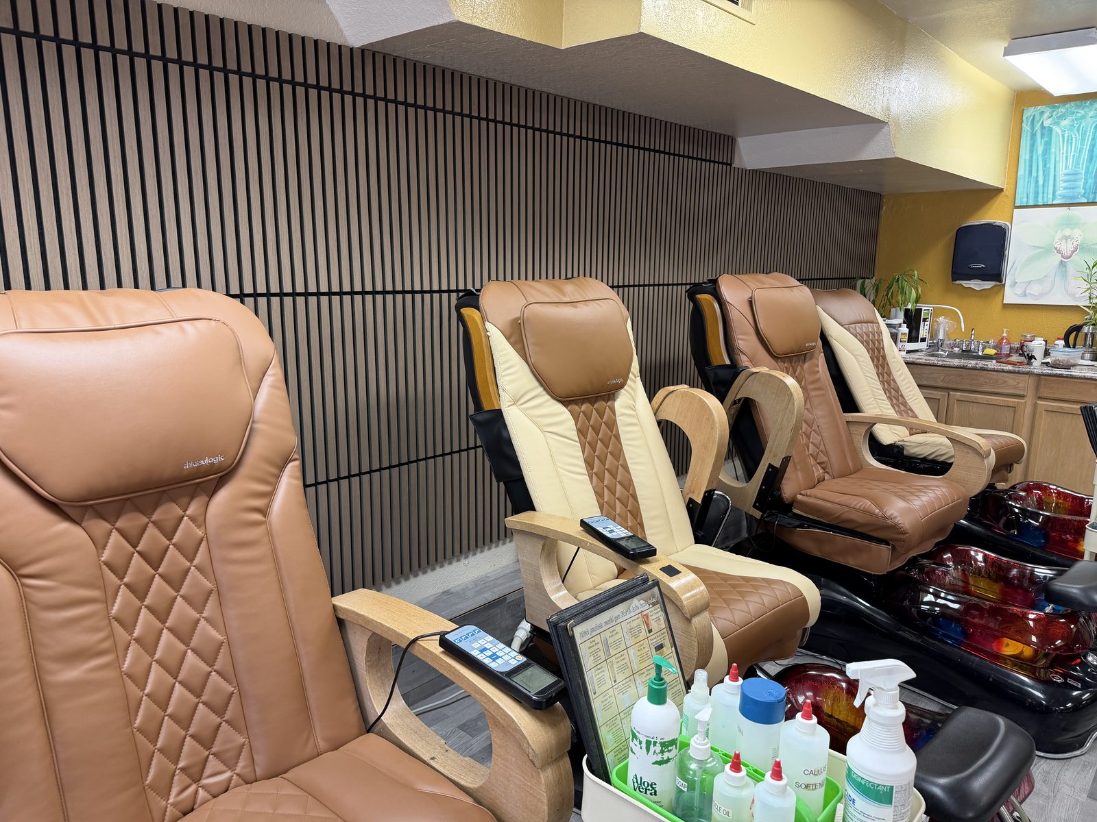 Pedicure spa chairs at MC Nails & Spa